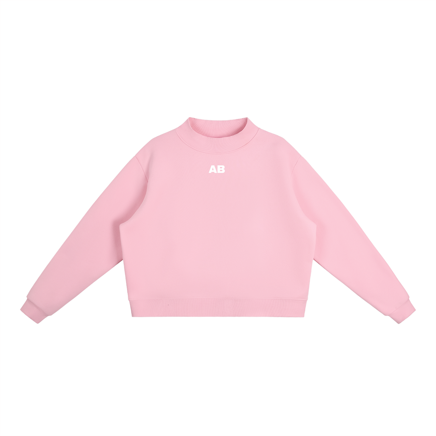 AB Fleece Mock-Neck Crew Sweatshirt