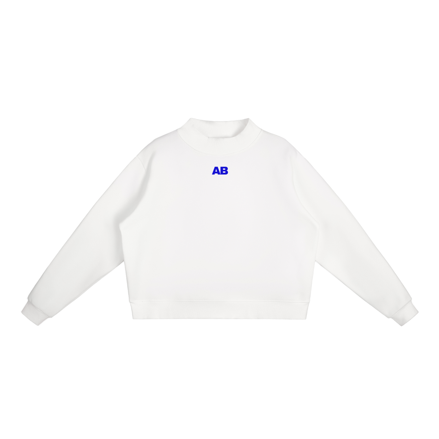 AB Fleece Mock-Neck Crew Sweatshirt