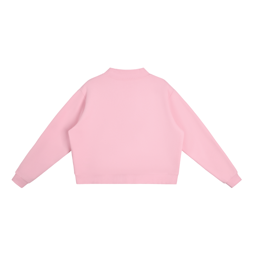 AB Fleece Mock-Neck Crew Sweatshirt